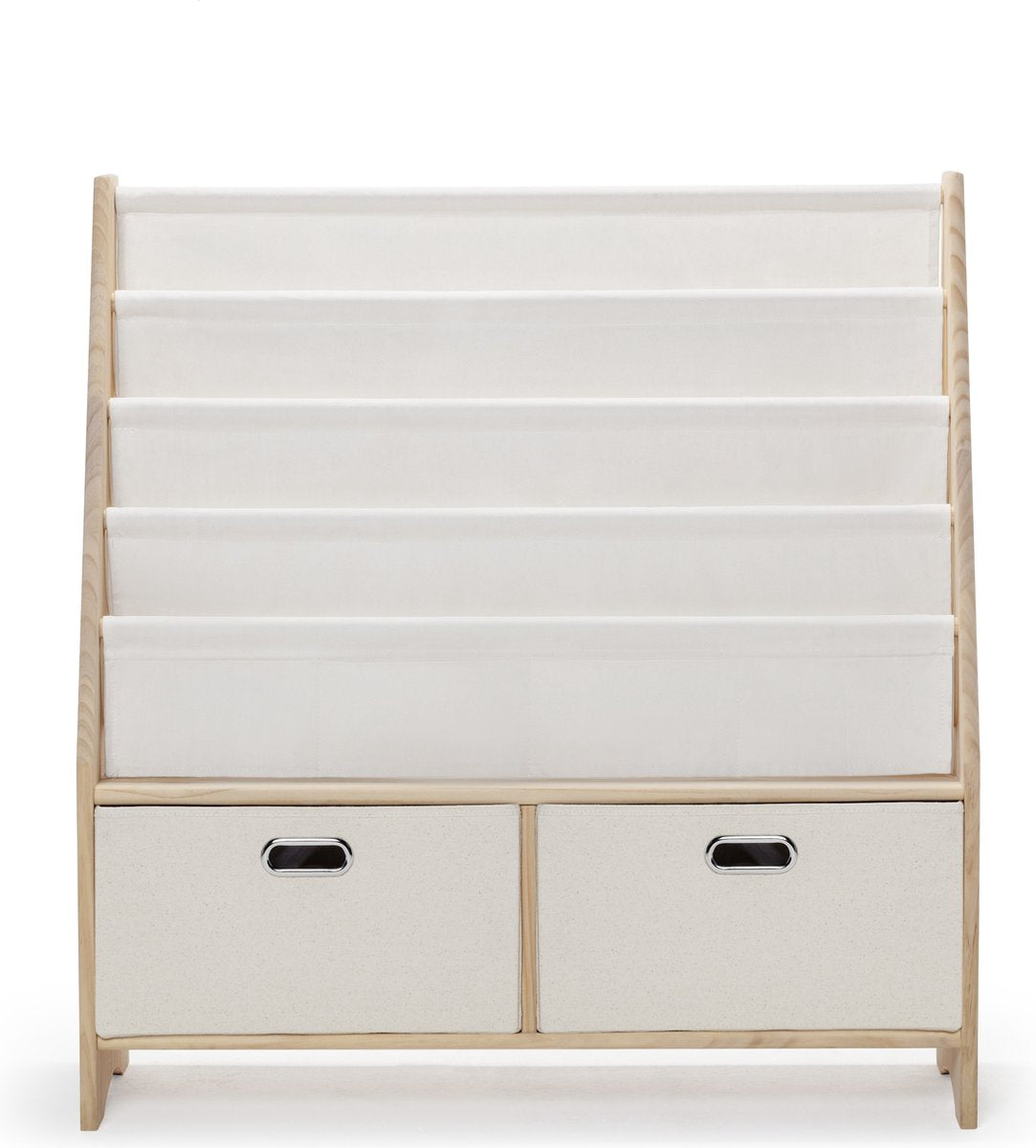 Montessori children's solid wood 2-in-1 bookshelf & toy storage - Montessori - WonderMind