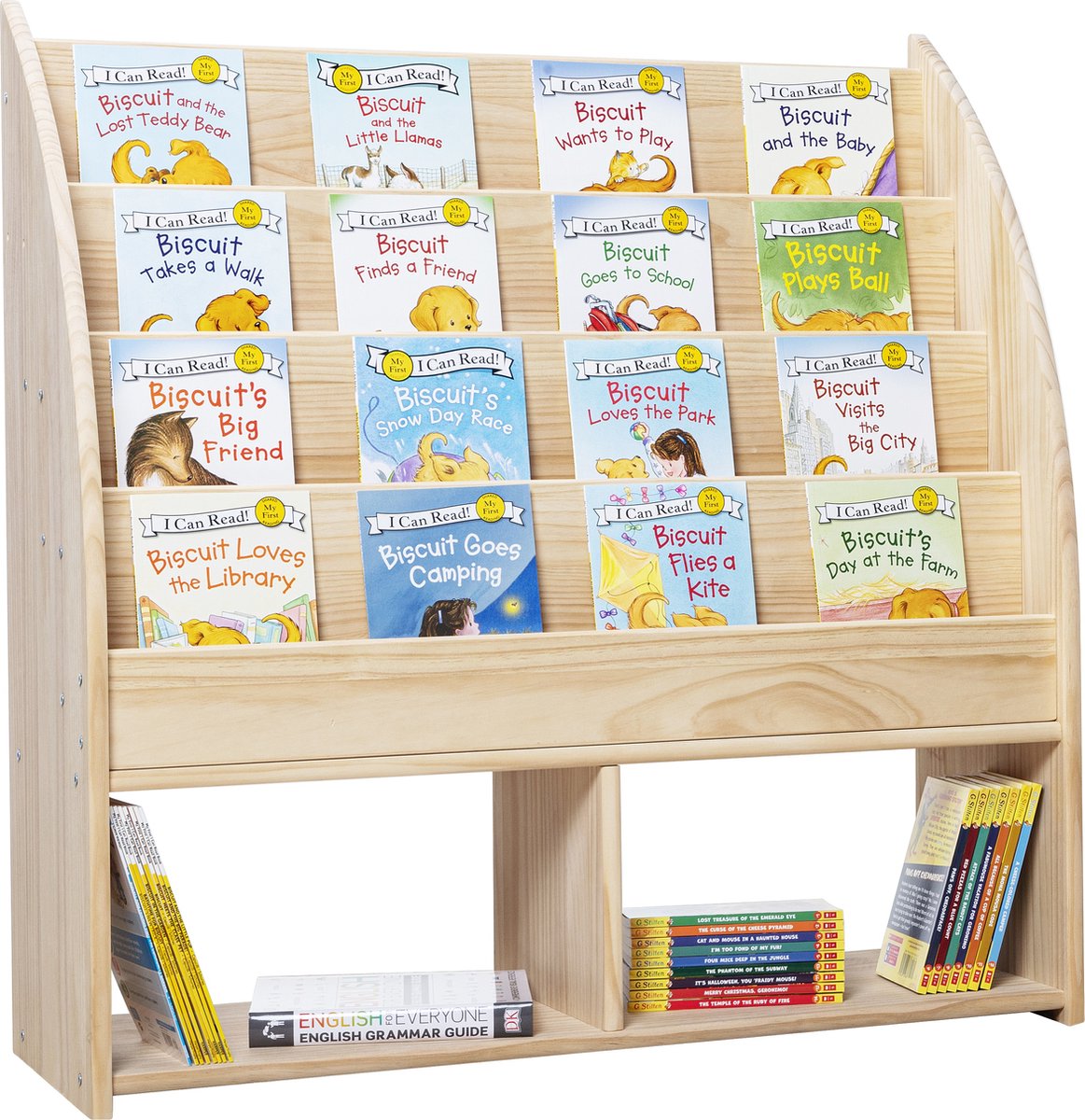 Montessori children's solid wood bookshelf - Extra - WonderMind