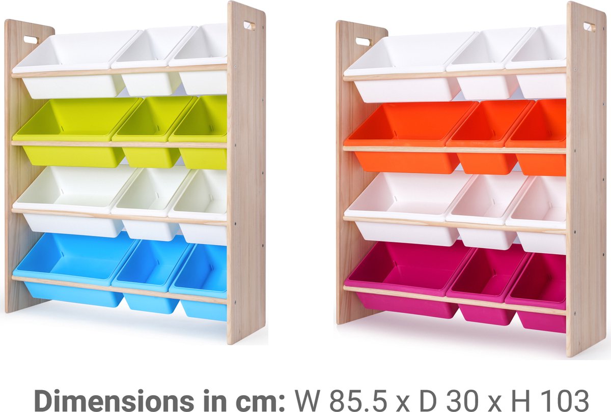 Children's solid wood toy organizer