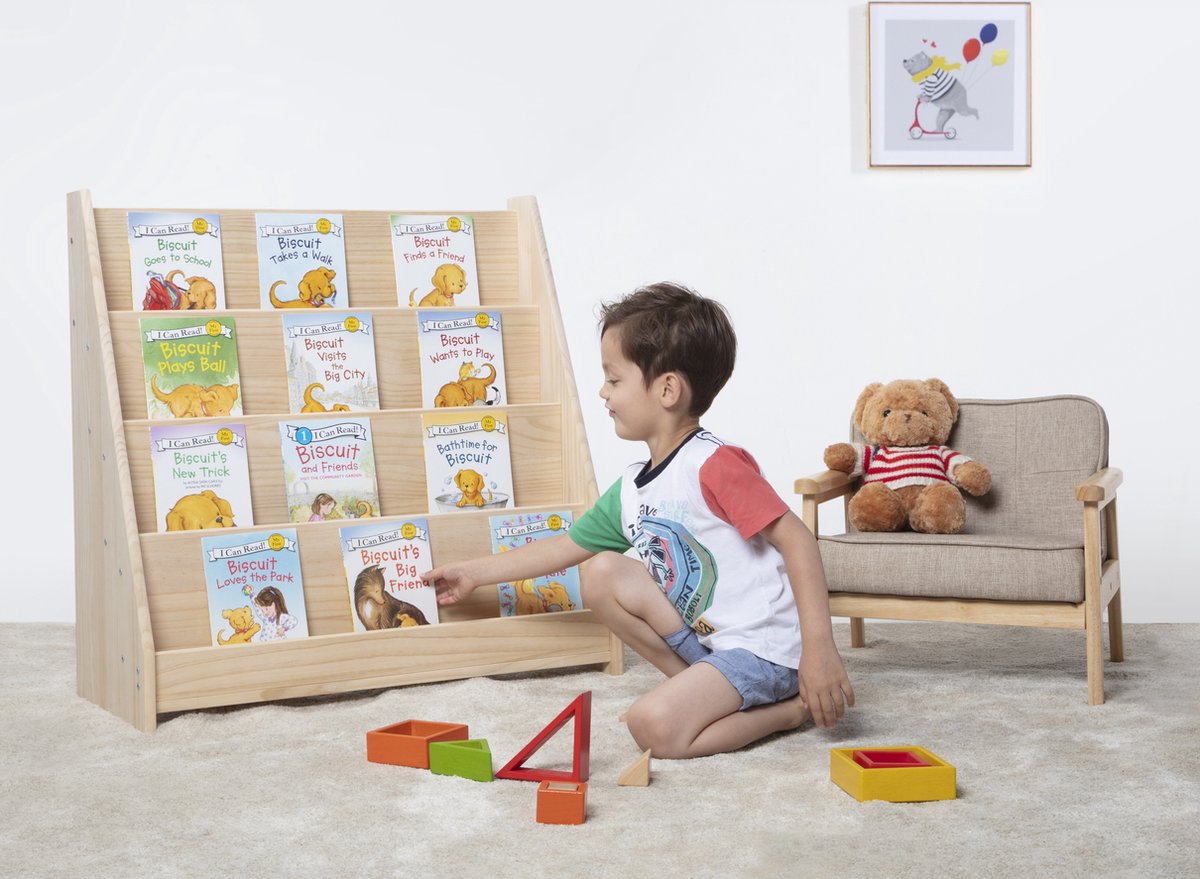 Children's solid wood bookshelf - Classic