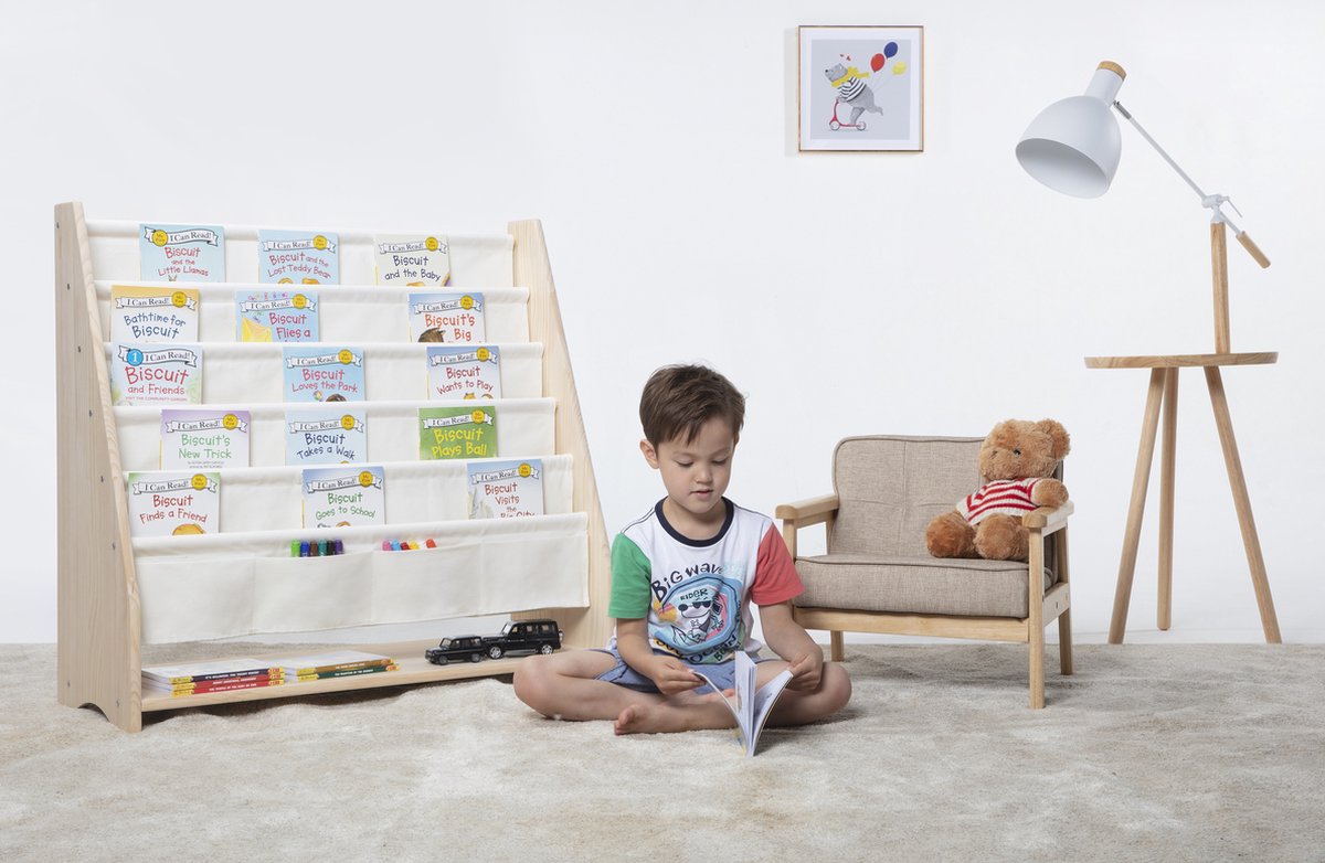 Montessori children's solid wood bookshelf - Montessori - WonderMind