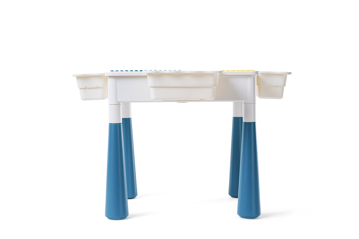 4-1 Play/Work/Mud Table (DUPLO® or LEGO® compatible) for indoors or outdoors + Chairs and Bricks - WonderMind