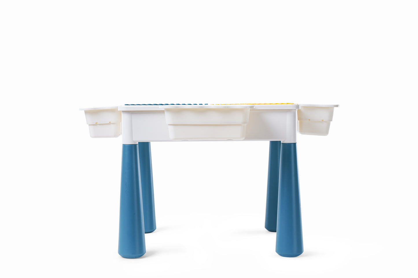 4-1 Play/Work/Mud Table (DUPLO® or LEGO® compatible) for indoors or outdoors + Chairs and Bricks - WonderMind