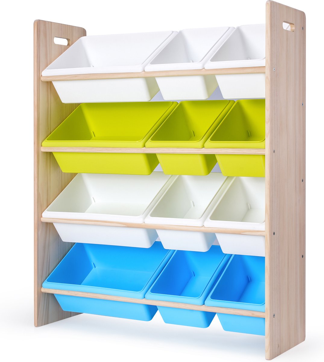 Children's solid wood toy organizer