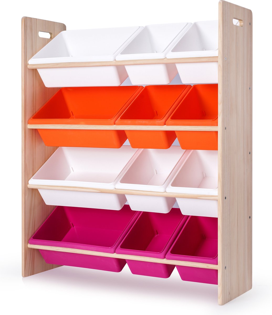 Children's solid wood toy organizer